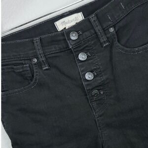 Madewell High Rise Skinny Jeans Button Fly Black Wash Denim Size‎ 27
